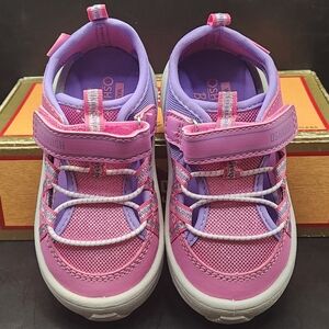OshKosh B'Gosh Toddler Asher-g Sandal pink and purple Hook & Loop Size 9